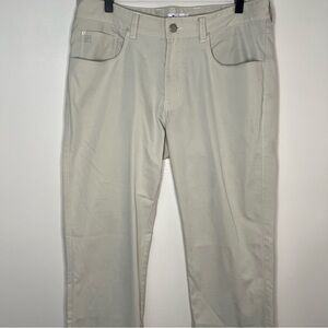 Peter Millar EB66 Performance Five-Pocket Pant Tan Men's Size 32x34 Golf Office
